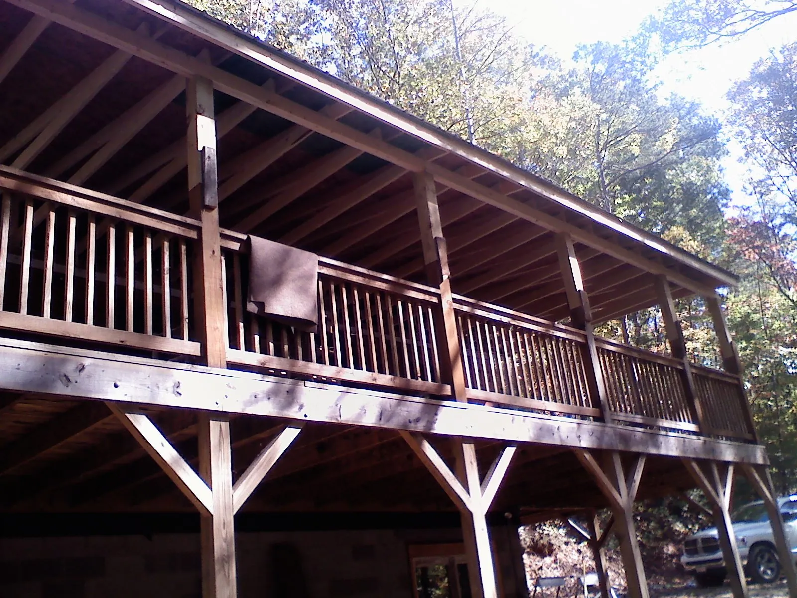 Timber framing under a new elevated porch and deck — Roof Leak Repair in Garden Plain by Roofing Brothers